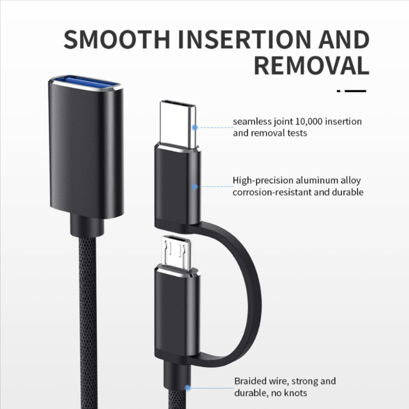 2 in 1 OTG Adapter Cable